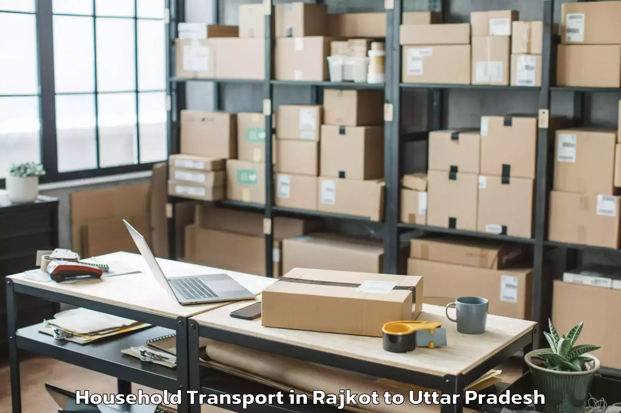 Book Rajkot to Tilhar Household Transport Online